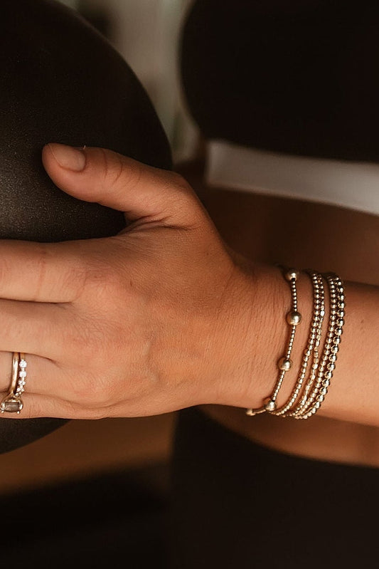 Alternating Gold Beaded Bracelet