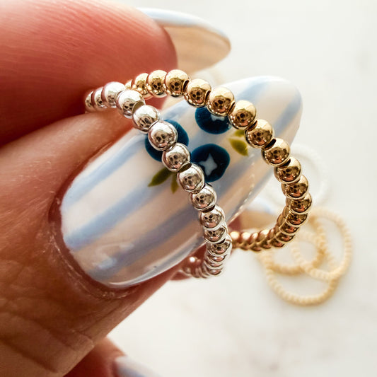 Stretchy Beaded Stacking Ring