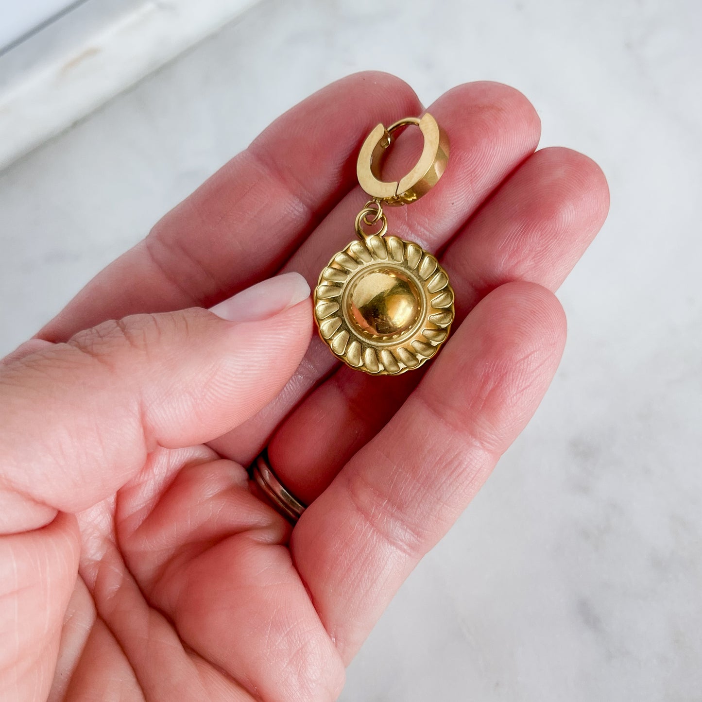 Pearl Croissant Hoops