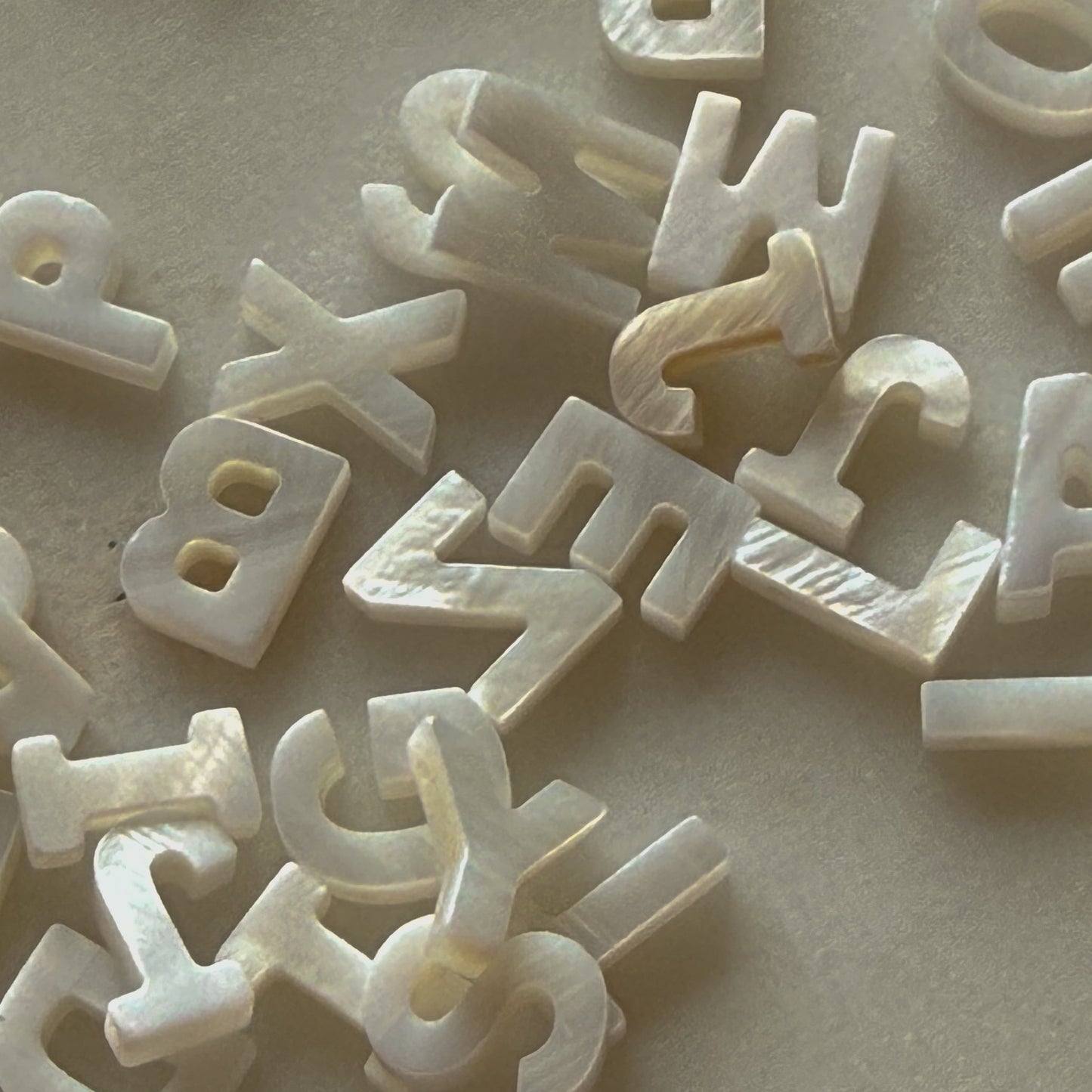 Mother of Pearl Initial Necklace