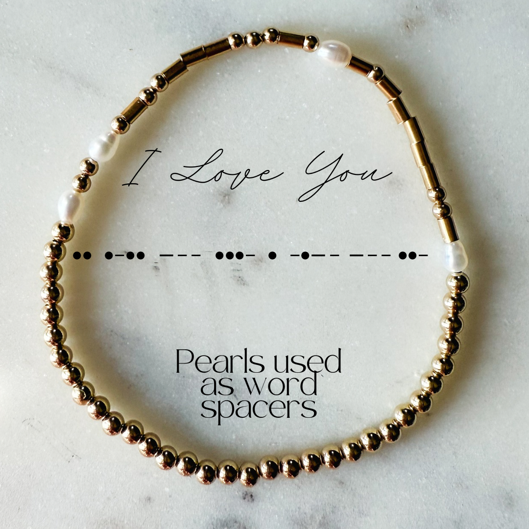 Morse Code Poppy Bracelet