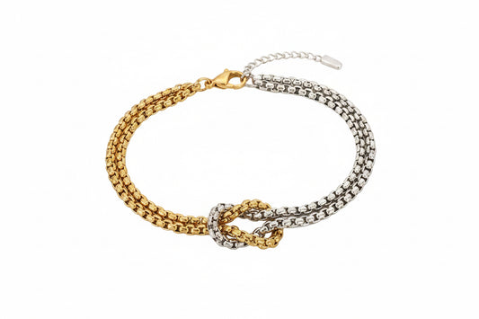 Mixed Metal Knot Bracelet