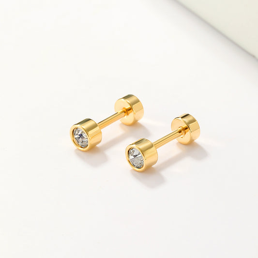 CZ Flat Back Studs