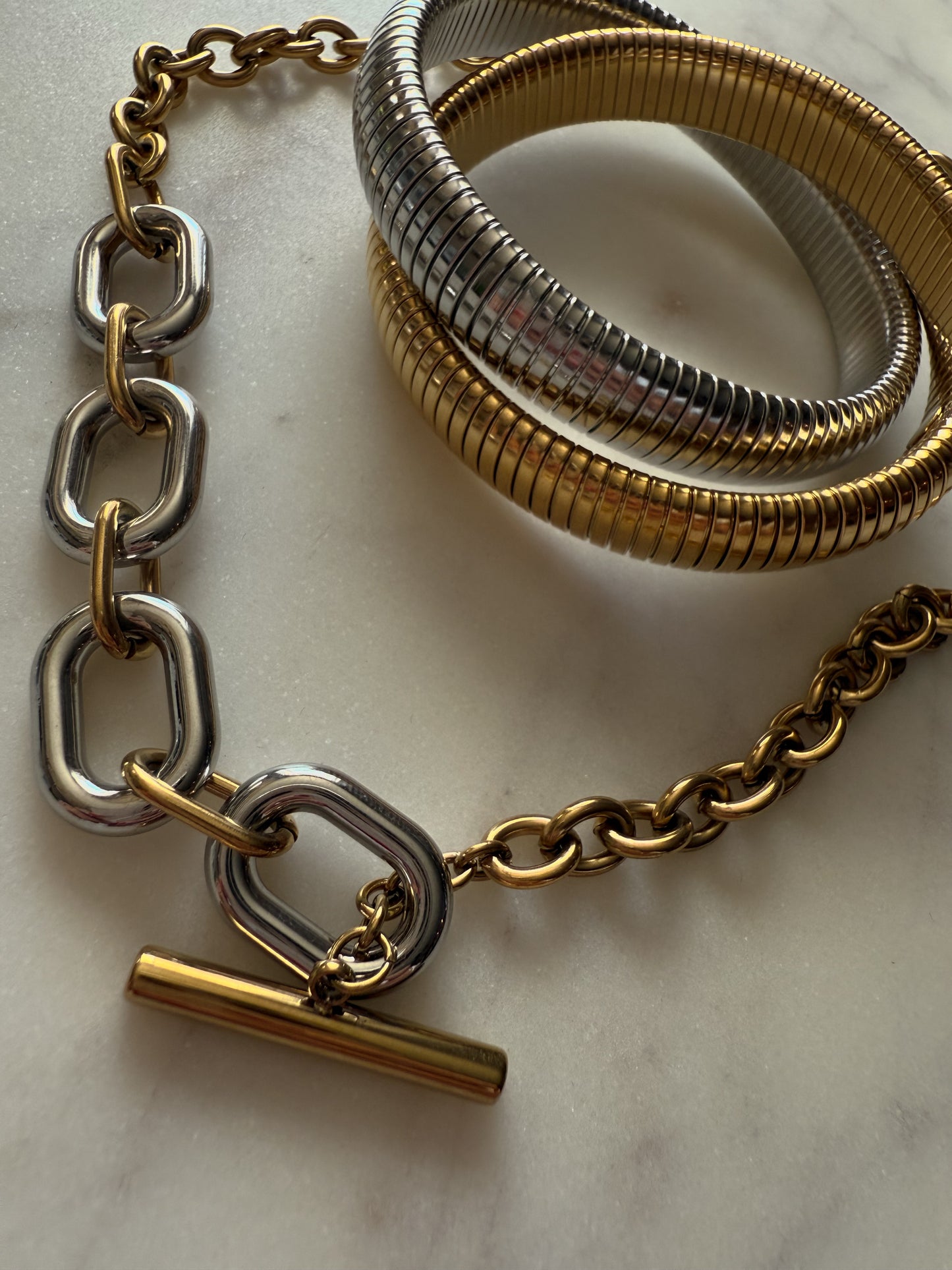 Intertwined Coil Bangle