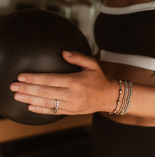 Alternating Gold Beaded Bracelet