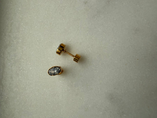 Oval flat back studs