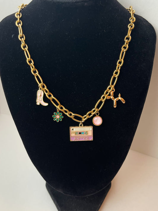 Whimsical Chunky Charm Necklace