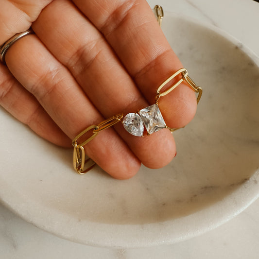 Vienna Duo Stone Necklace