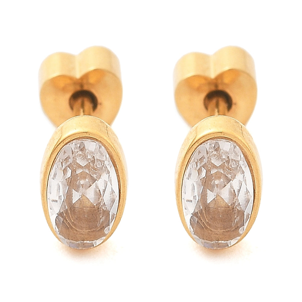 Oval flat back studs
