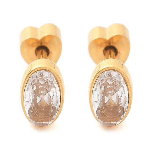 Oval flat back studs