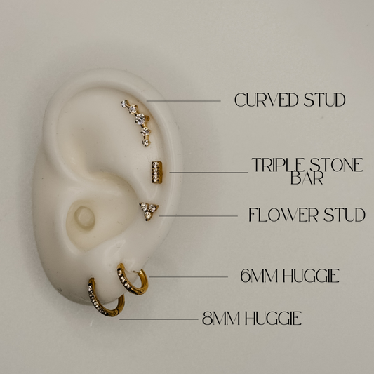 Flat back earrings