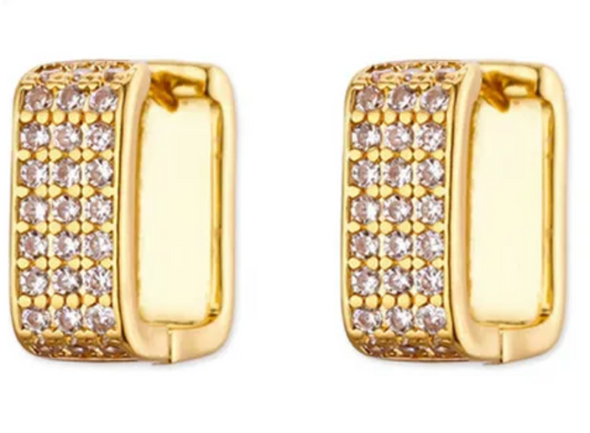 CZ Square Hoop