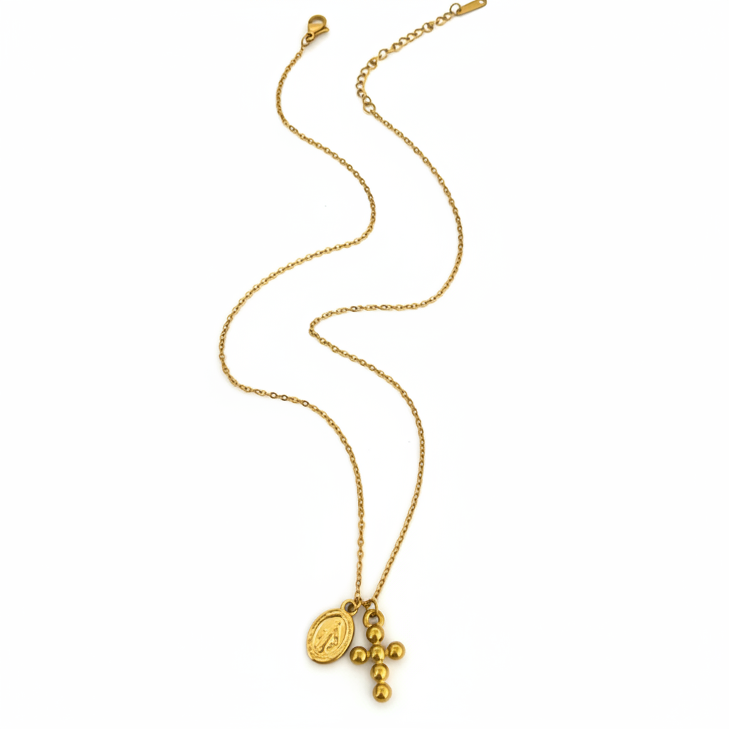 Medallion Cross Necklace