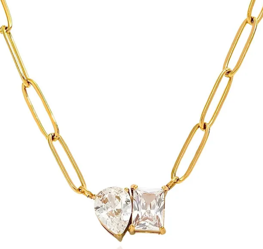 Vienna Duo Stone Necklace